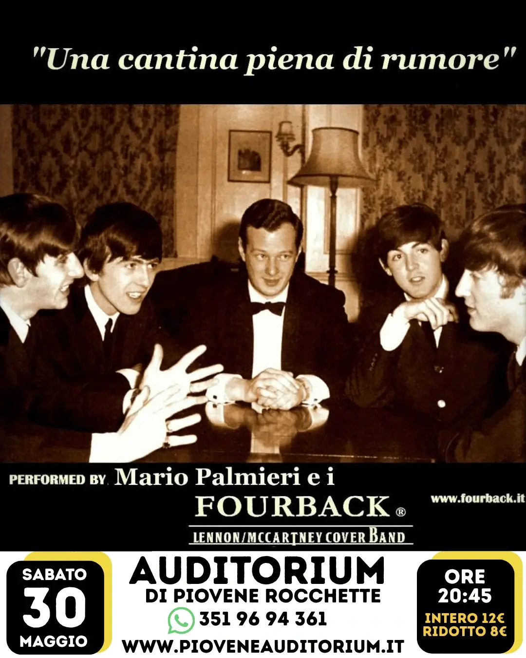 Locandina Beatles Live Piovene Rocchette 30 Maggio 2026